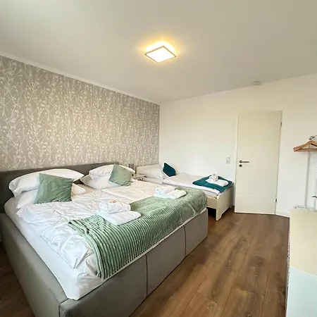 Lejlighed Suite4me - Moderne Ferienwohnung I Kueche I Balkon I Mainz-kostheim *